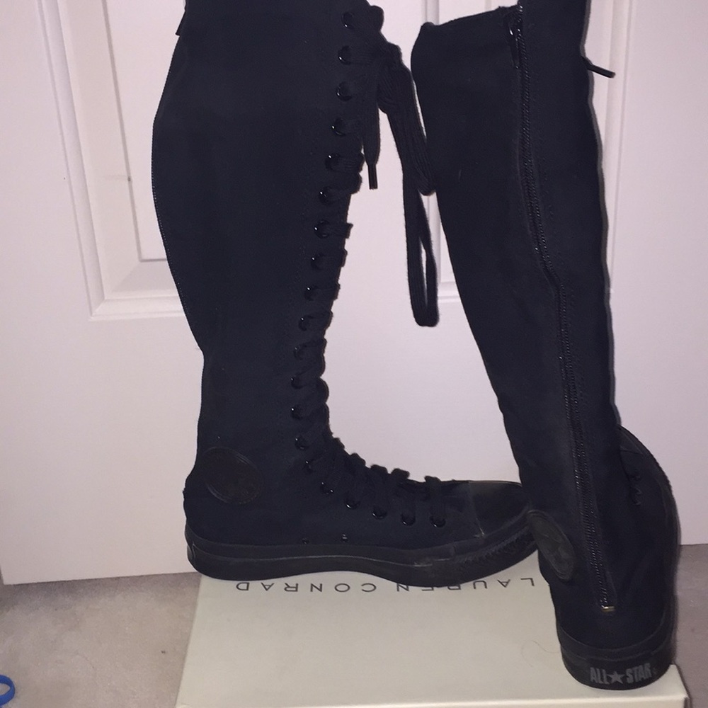 Converse All Star black lace up sneakers